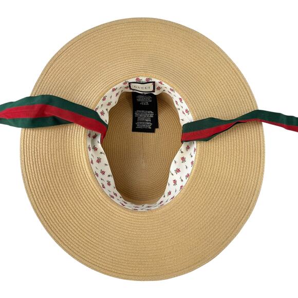 Gucci Sherry Line Straw Boater Hat main image 3